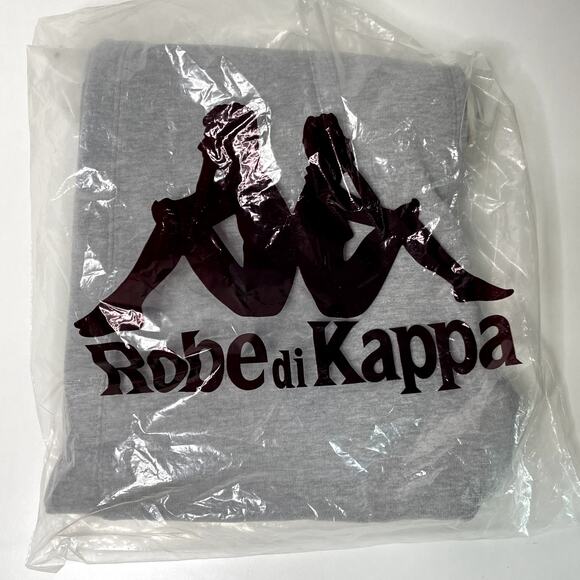 Robe di Kappa French Terry Fleece Sweatpants Omini Logo Light Grey Men's Medium - Picture 12 of 13